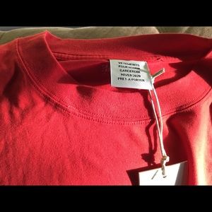 Vetements T-shirt red and white retail $400